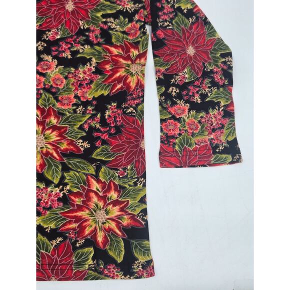 The Vermont Country Store Red Floral Top Size Small VTG - Picture 13 of 16